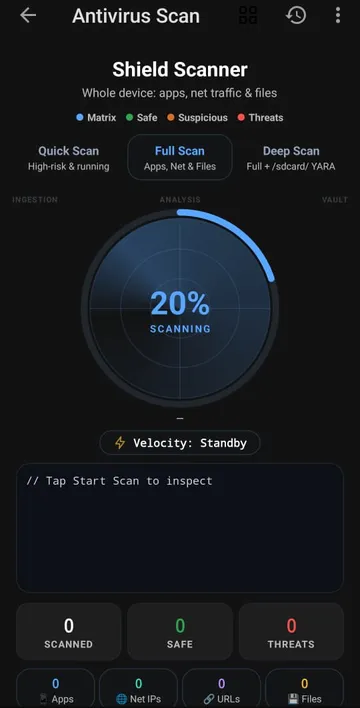 KotSafe antivirus scan screen